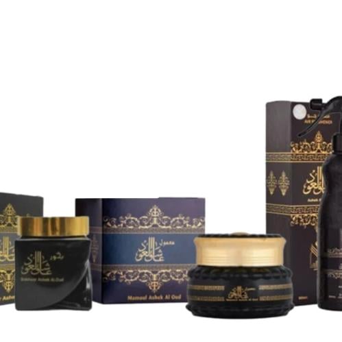 مجموعة عاشق العود ( معطر + بخور + معمول )