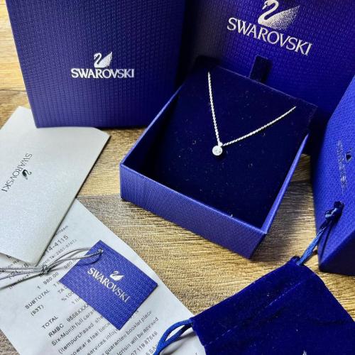 سلسال سواروفسكي لون فضي زركون