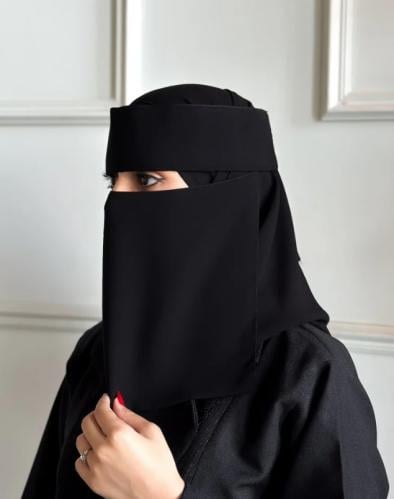 نقاب بردة إسلامي وسط مطاط 9 إنش مقوى