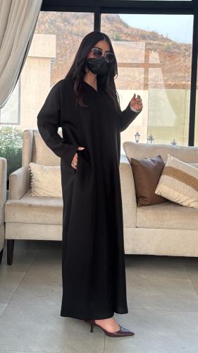 عباية شموخ - جيب جنب مخفي الأناقة تبدأ من النعومة