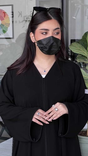 عباية ريناد نصف كلوش - راقية بتفصيل ناعم