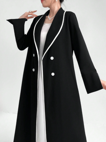 عباية نسائية ذات رقبة وياقة