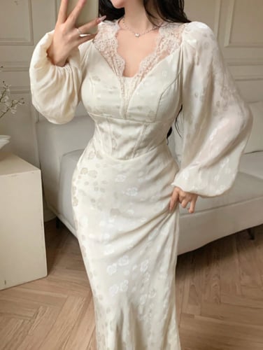فستان أنيق نسائي من الجاكارد