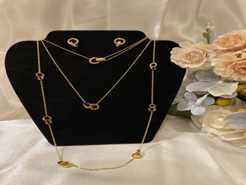 طقم العيد ( سلسال طويل + سلسال قصير + حلق + إسوارة...