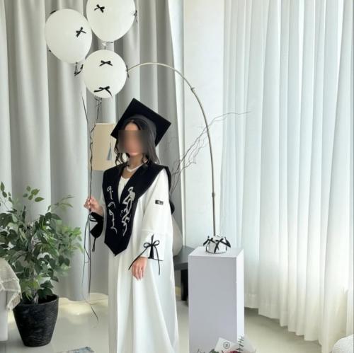 عباية تخرج سكري معا وشاح اسود