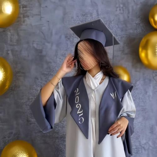 عباية تخرج رصاصي2025