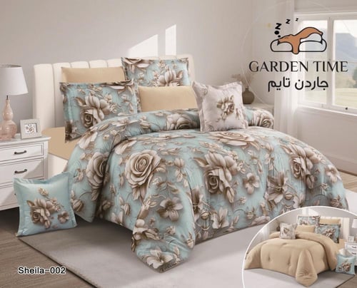 مفرش نفر ونص من جاردن تايم تصميم 3D