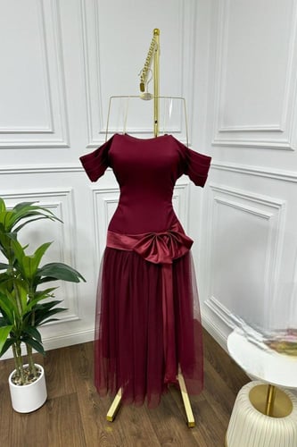 فستان يوم العيد 2026 - فستان ميدي أحمر فخم