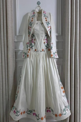 فستان عيد شانطون بتطريز كمبيوتر فاخر