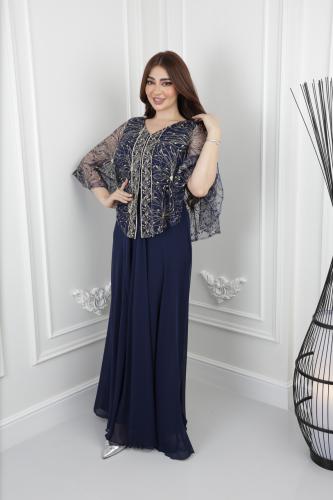 فستان العيد شيفون ناعم مناسب للحوامل