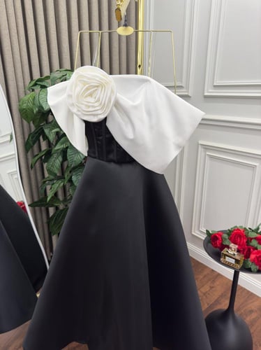 فستان سهرة قصير باربي خامة ميكادو