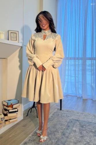 فستان بيج فخم خامة باربي