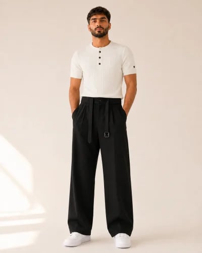 Men's knitted T-shirt SWU179302