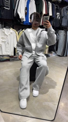 طقم شتوي رصاصي