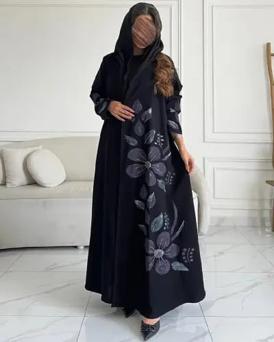 عباية تطريز ورد