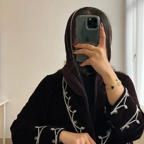 عباية مخمل شتوي