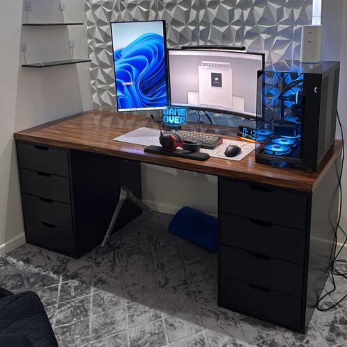 طاولة اليكس سطح خشب طبيعي (سويدي)