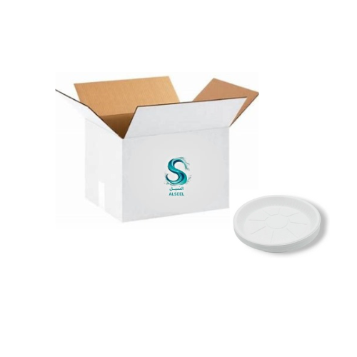 صحن بلاستك دائري مسطح رقم 22 ( كرتون 25 * 20 )