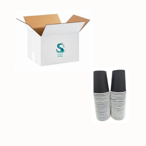 كاسات كابتشينو 8 اونص اسود نورباك كرتون 20