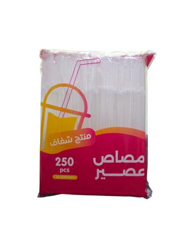 استايلش مصاص عصير شفاف 250 حبة ( SH430 )