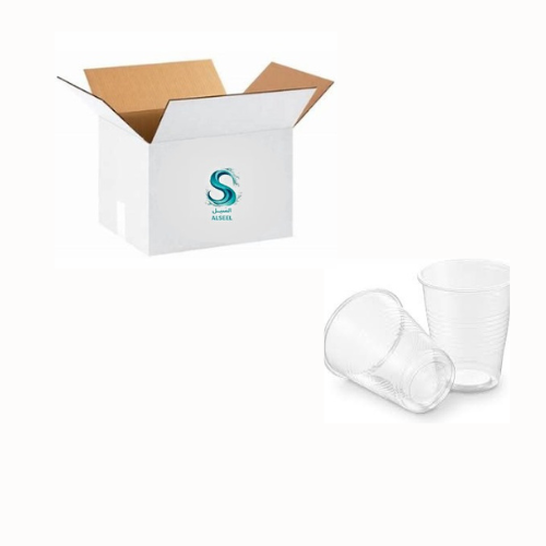 كاسات ماء شفاف بلاستك 6 اونص ( كرتون 20 * 50 )