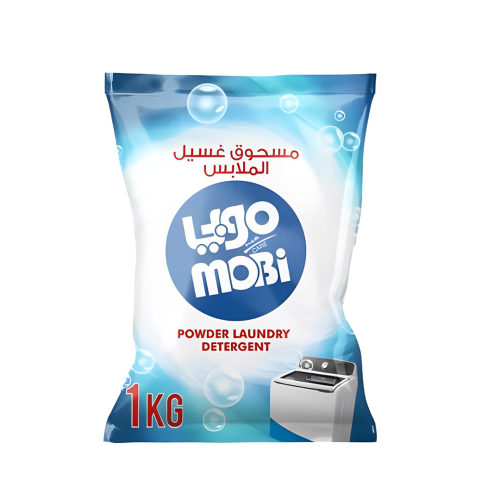 مسحوق غسيل ملابس موبي 1 كجم ازرق