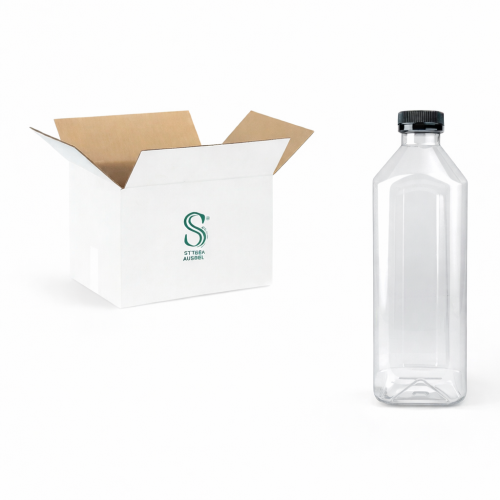 عبوة عصير مستطيل 1 لتر عسق مع الغطاء ( كرتون 96 )