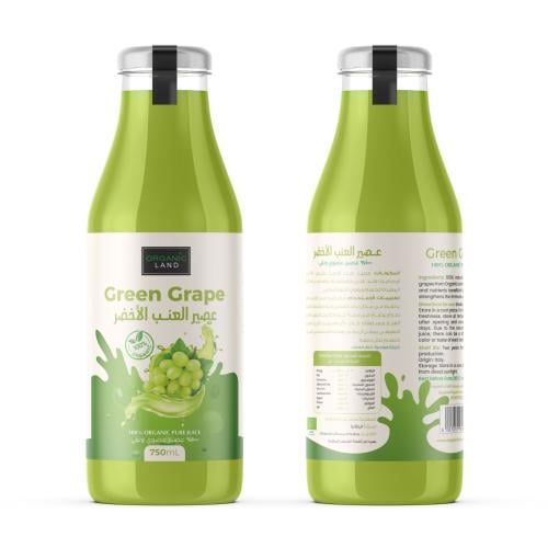 عصير العنب الأخضر عضوي 750 مل من organic land