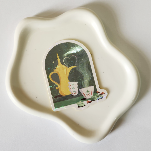 Coffee pot sticker