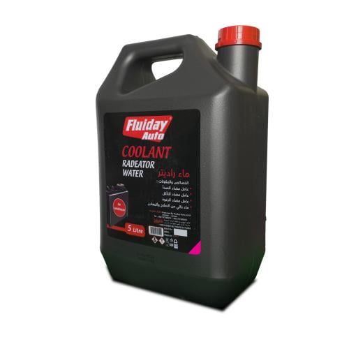 Fluiday | ماء رديتر بدون تركيز احمر سعة 5 لتر
