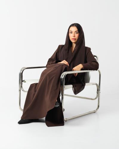 Chocolate Brown Blazer Abaya