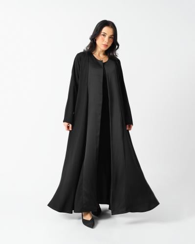 Black Satin Everyday Abaya