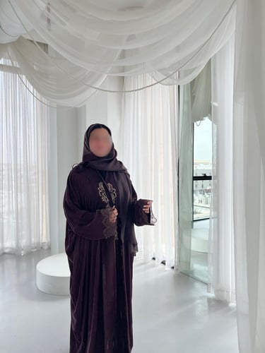 Brown Velvet Abaya