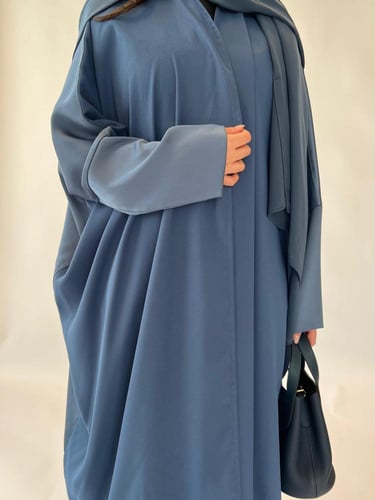 Blue Half Bisht Abaya