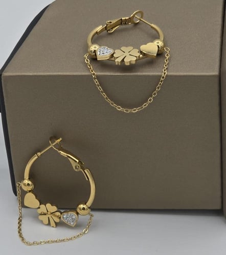 حلق نسائي أنيق مصنوع من الستانلس ستيل عالي الجودة,...