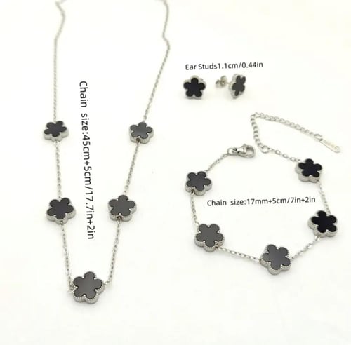 مجموعة مجوهرات "الزهرة مكونة من 3 قطع سوار,وأقراط...