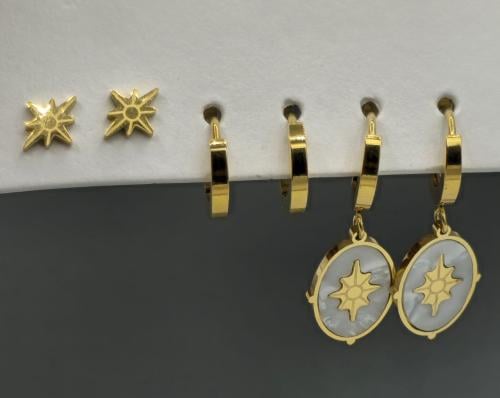 حلق نسائي أنيق مصنوع من الستانلس ستيل عالي الجودة...