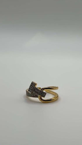 خاتم نسائي فاخر مصنوع من الستانلس ستيل مقاوم للصدأ...