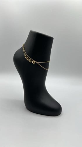 خلخال نسائي أنيق مصنوع من الستانلس ستيل المتين عال...