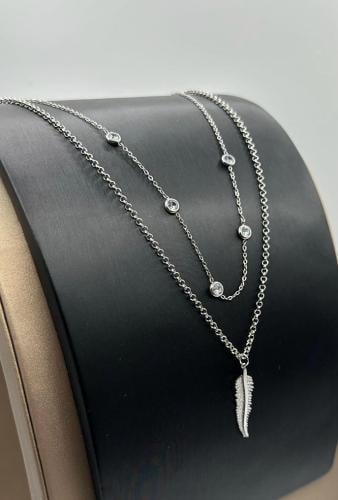 سلسال نسائي انيق مصنوع من الستانلس ستيل المقاوم لل...