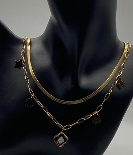 سلسال نسائي انيق مصنوع من الستانلس ستيل المقاوم لل...