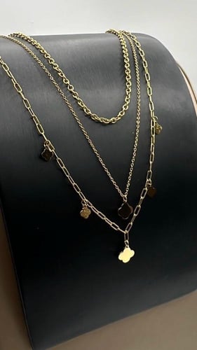 سلسال نسائي انيق مصنوع من الستانلس ستيل المقاوم لل...