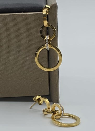 حلق نسائي أنيق مصنوع من الستانلس ستيل عالي الجودة,...