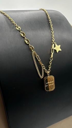 سلسال نسائي انيق مصنوع من الستانلس ستيل المقاوم لل...