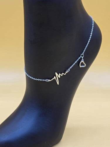 خلخال نسائي أنيق مصنوع من الستانلس ستيل المتين عال...