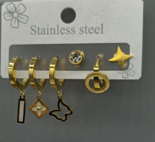 حلق نسائي أنيق مصنوع من الستانلس ستيل عالي الجودة,...