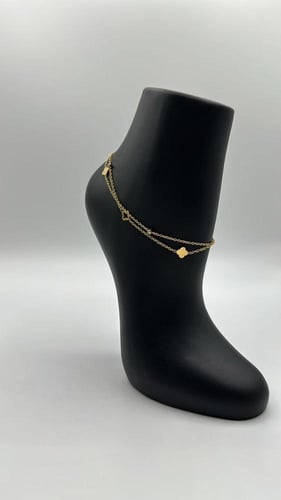 خلخال نسائي أنيق مصنوع من الستانلس ستيل المتين عال...