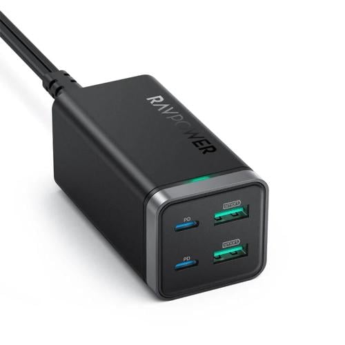 راف باور | شاحن مكتبي 4 منافذ بقوة 65 واط