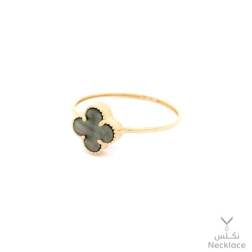 خاتم ذهب عيار 18 بلون أسود فخم (RN.5681BK)