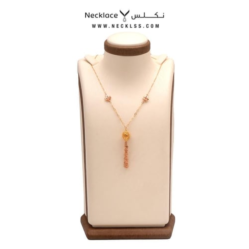 قلادة ذهب عيار 21 تصميم فخم (NC.5784)